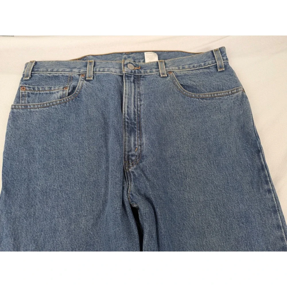 Levis 505 Regular Fit Straight Leg Jeans Mens 38x30 Med Wash Blue Y2K July 2000